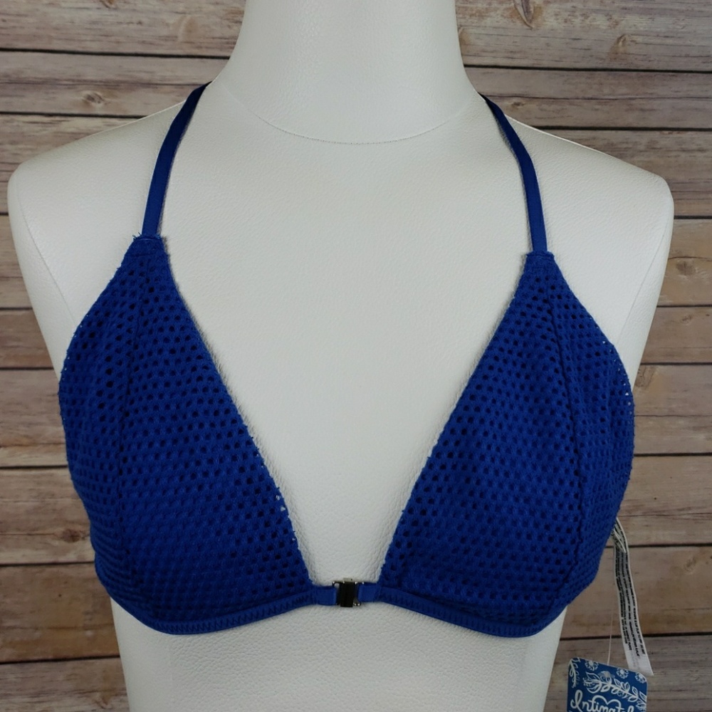 Mesh Free People Royal Blue Front Hook Bralette